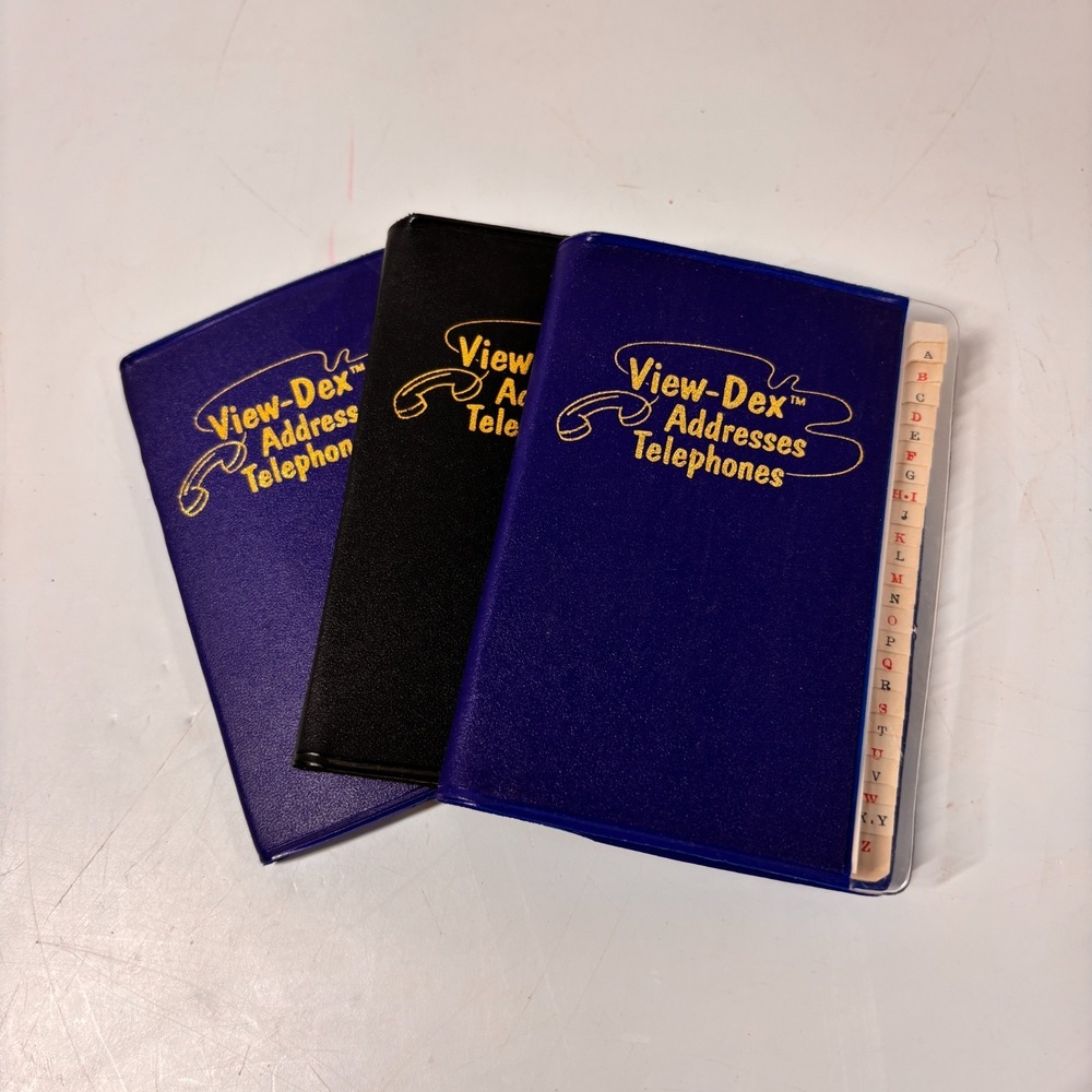 Dynamic View-Dex Addresses Telephones Lot of 3 - Pocket 4" x 3"